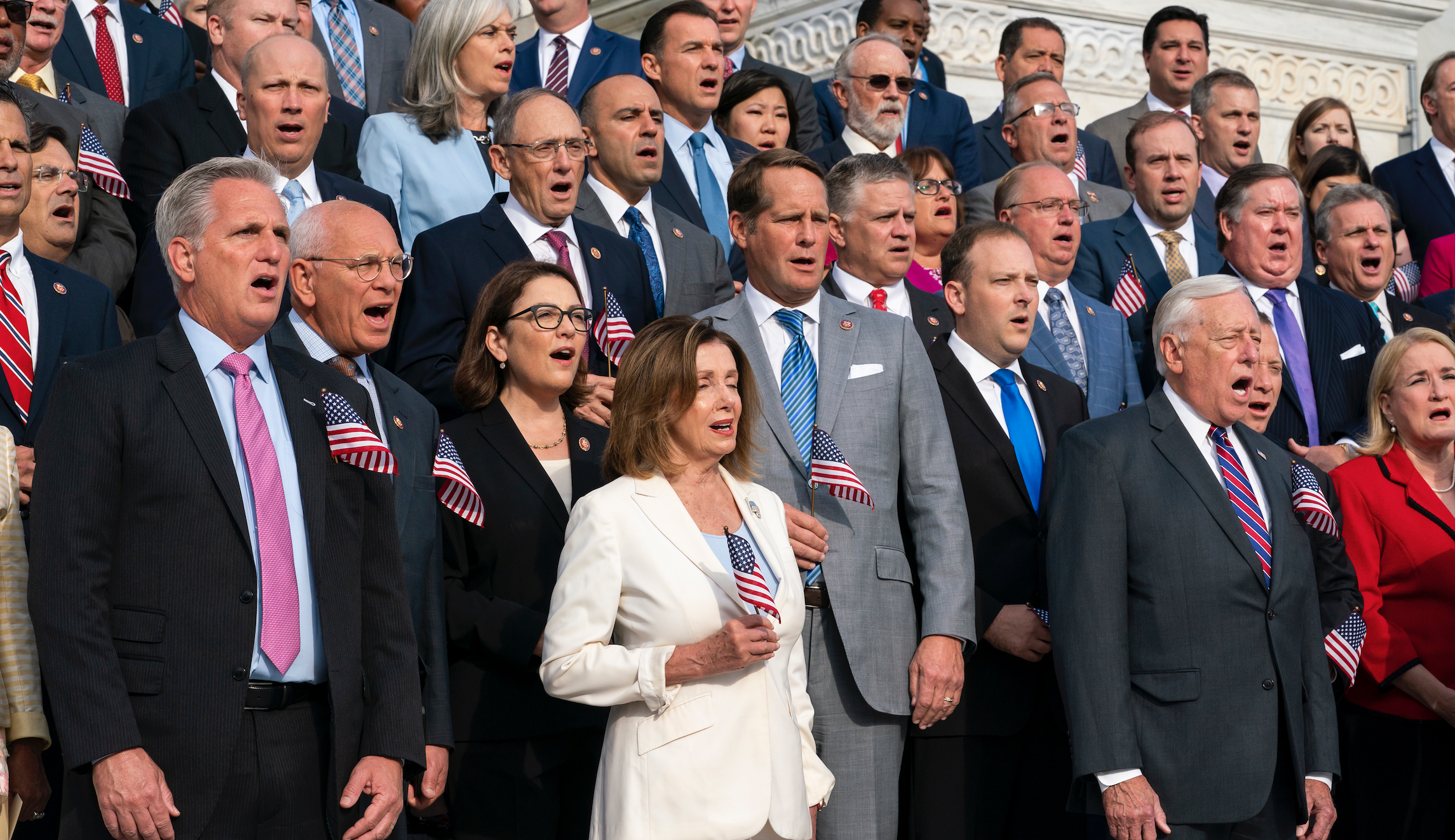 WATCH: Congress sings God Bless America on Capitol steps