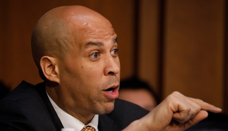 Cory Booker Mike Pompeo.