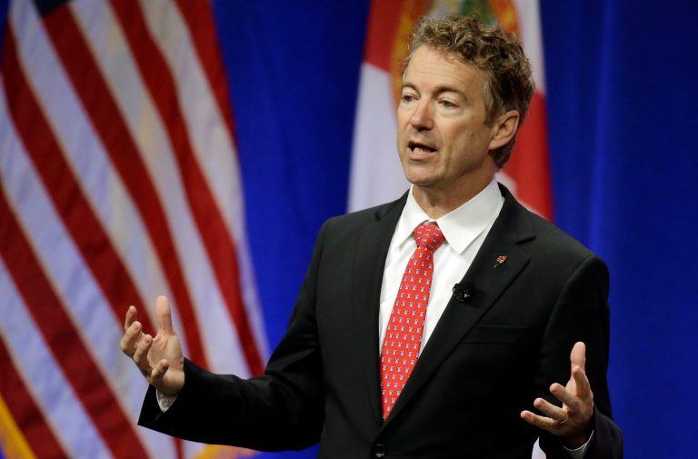 Republican presidential candidate Sen. Rand Paul will be on the mainstage at the Dec. 15 CNN Republican debate. (AP Photo/John Raoux)