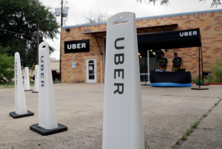 Uber has suffered a quarterly loss of $708 million. (AP Photo/Eric Gay, file)