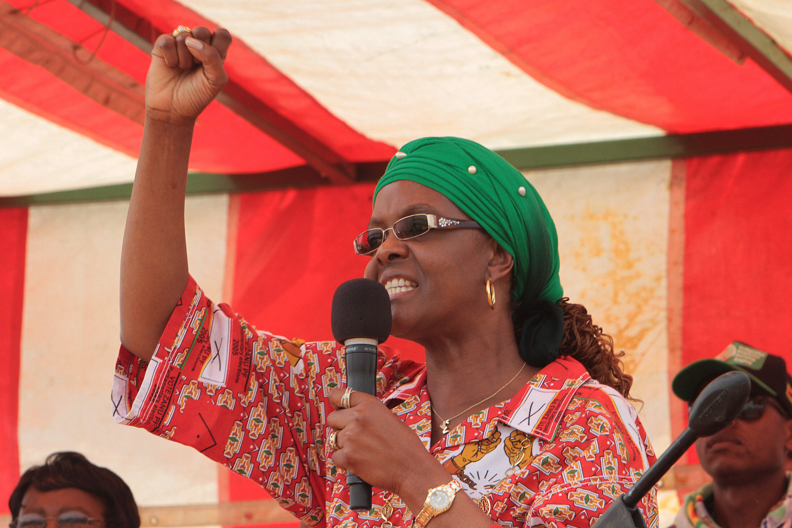 Zimbabwe’s first lady calls Mugabe critics cowards