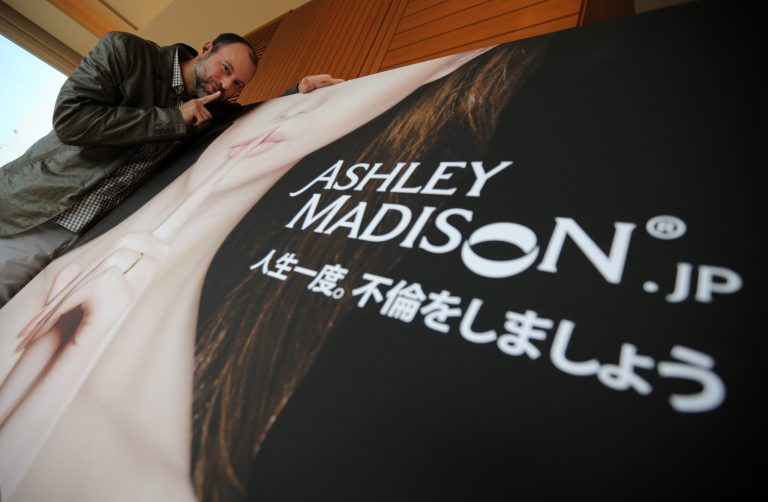 Noel Biderman, chief executive of Avid Life Media Inc., which operates AshleyMadison.com., posing during a photo session. Hackers claim to have leaked a massive database of users from Ashley Madison, a matchmaking website for cheating spouses. (AP Photo/Eugene Hoshiko, File)