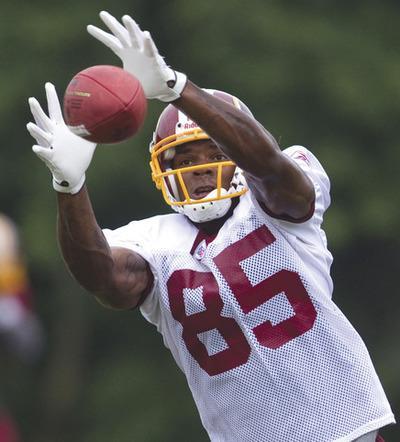 Evan Vucci/AP
Wide receiver Leonard Hankerson was a third-round pick for the Washington Redskins but has not played yet this season.