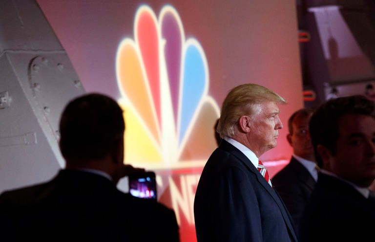 The right-leaning Media Research Center looked at the first 30 days of President Trump's time in office and found that 88 percent of the coverage of the White House has been negative. (AP Photo/Evan Vucci)