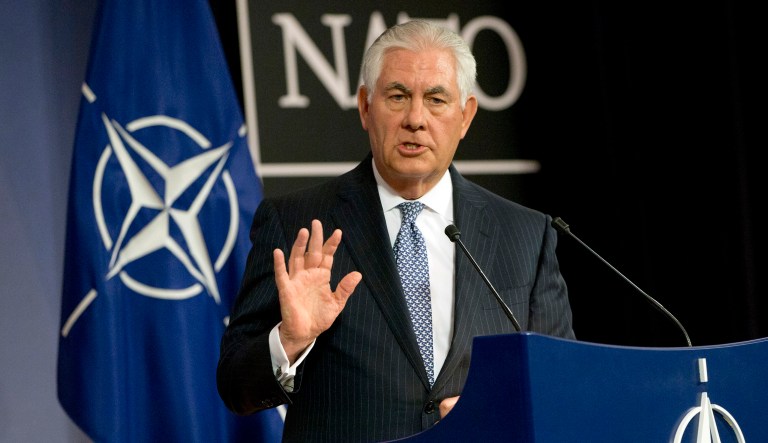 Secretary of State Rex Tillerson's team is working with European allies, particularly in Denmark, to prevent the construction of Nord Stream 2, a major project by a state-run Russian energy company designed to deliver natural gas to Germany. (AP Photo/Virginia Mayo)