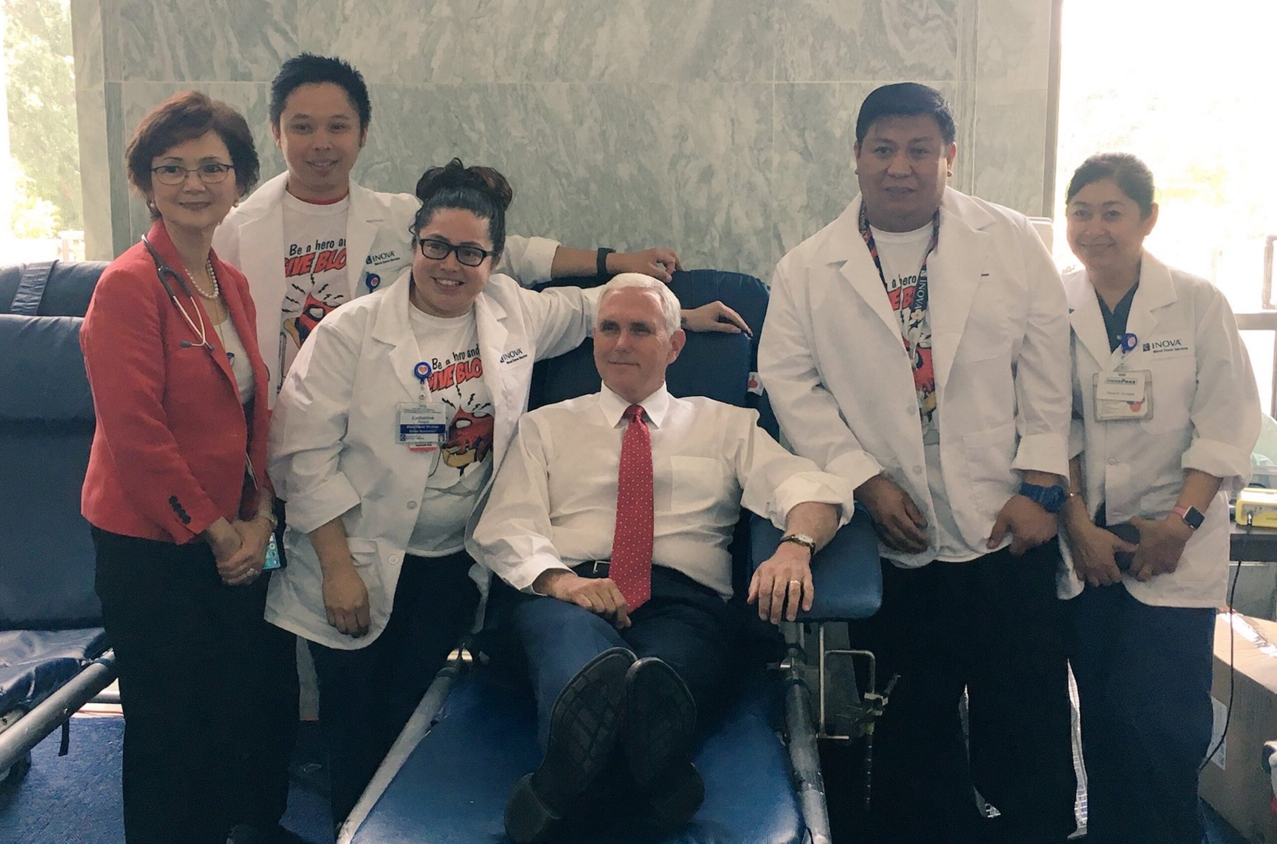 Mike Pence, lawmakers donate blood to show support for shooting victims