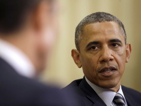 President Obama's public approval rating has fallen to its lowest level since 2011 in recent weeks and his speech in Galesburg, Illinois, Wednesday showed signs of second-term weariness. (AP Photo)