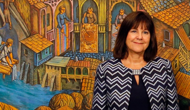 Second lady Karen Pence will visit with art therapists during her trip to Colombia, Argentina, Chile and Panama next week, the White House announced. (Zurab Kurtsikidze/Pool Photo via AP)