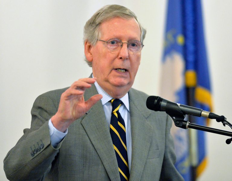 Senate Majority Leader McConnell and House Republicans are readying to take legislative action to counter the president's climate push.Â (AP photo/Timothy D. Easley, file)