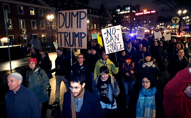 The immigration result is interesting because there are so many other bad numbers for Trump in this poll. (AP Photo/Charles Krupa)