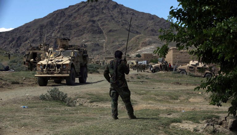 According to a CNN report, Army ranger and 40 Afghan commandos were dropped within a mile of the area hit by the MOAB, colloquially known as the Mother Of All Bombs, on April 13. (AP Photo/Rahmat Gul)