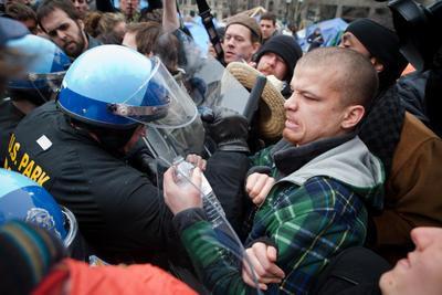 Park Police clash with Occupy protestors, McPherson Square, Washington D.C., Saturday, 4, 2012