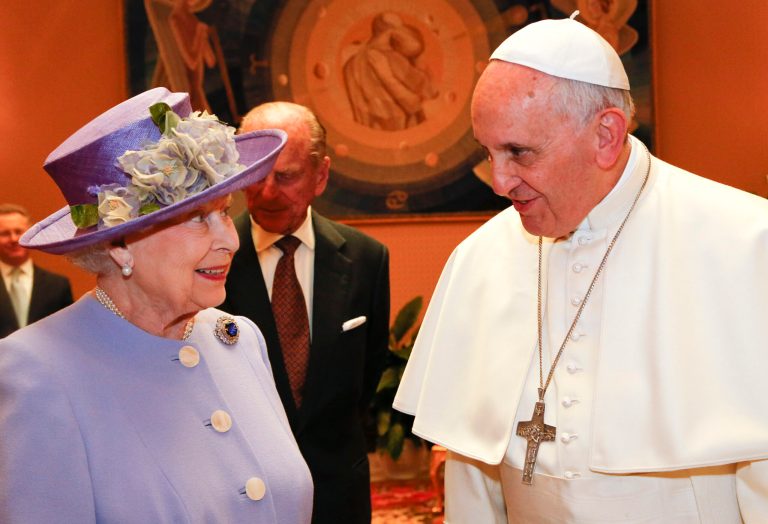 Only Britain's Queen Elizabeth II and Pope Francis have higher approval ratings than Donald Trump in a new CNN poll of Americans. (AP Photo/Stefano Rellandini, Pool)