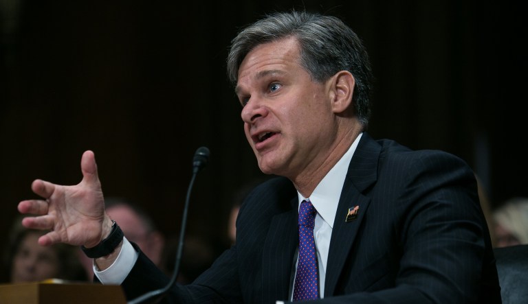 FBI Director nominee Christopher Wray said he doesn't believe special counsel Robert Mueller is on a 
