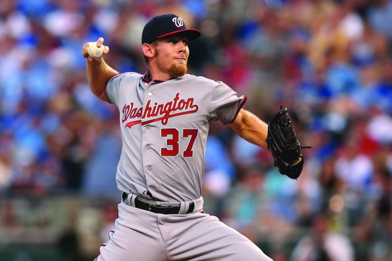 Jonathan Daniel/Getty Images
Washington Nationals right-hander Stephen Strasburg has pitched 99 innings in his first 17 starts this season.
