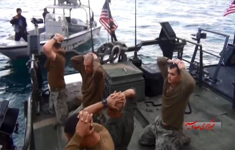 Whether they planned the operation or not, Iranian government officials have turned the incident into a propaganda victory. (IRIB News Agency via AP)