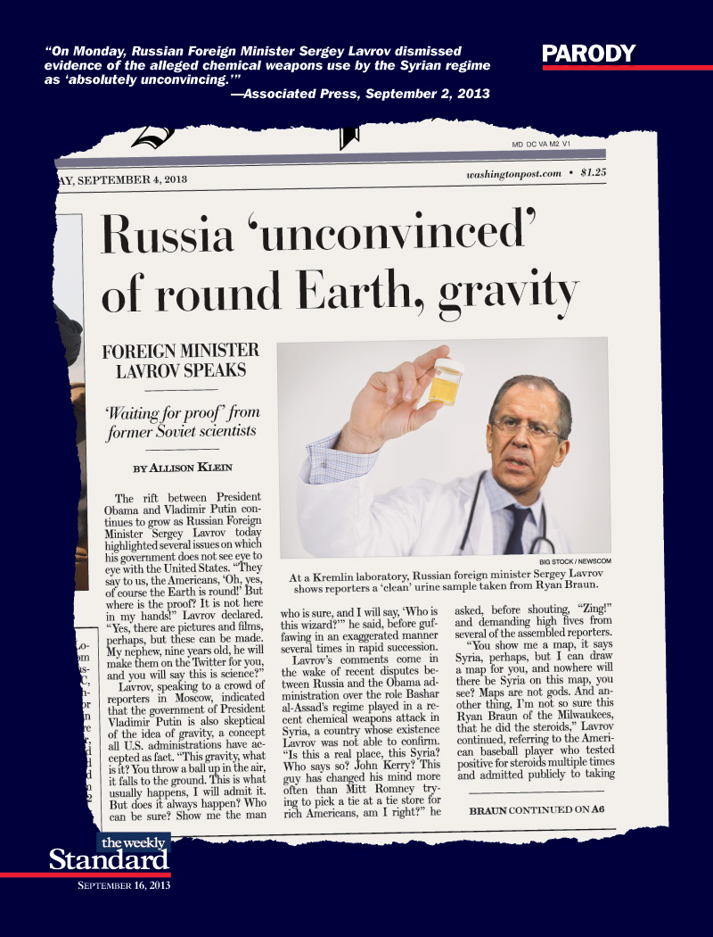 And in Russia, the sun revolves around us