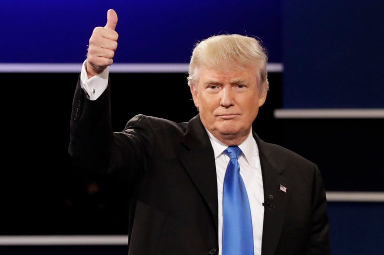 The Rasmussen Reports White House Watch poll found Donald Trump slightly increased his lead over Hillary Clinton, and now has 43 percent of the vote nationwide compared to Clinton's 41 percent. (AP Photo)