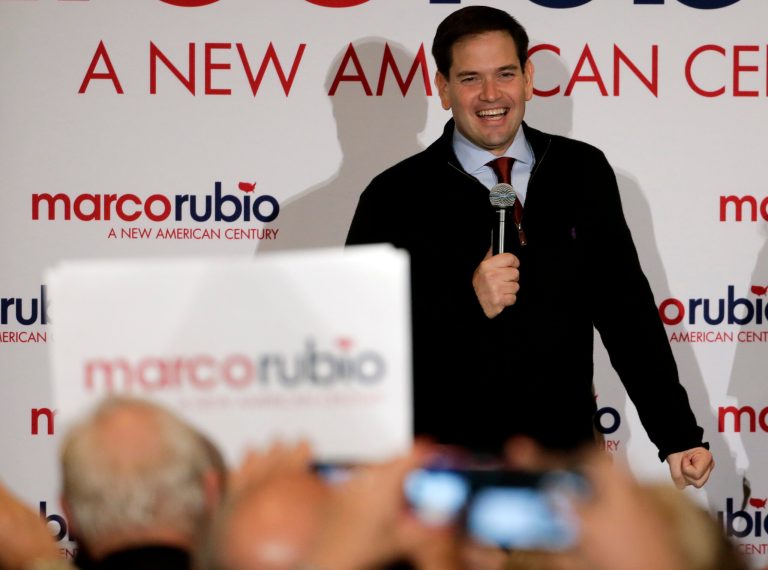 Sen. Marco Rubio sits roughly in third place in state and national polls, and remains a real threat to win the Republican presidential nomination. (AP Photo/Chris Carlson)