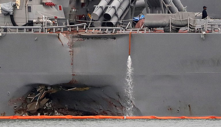 U.S. Navy leaders are recommending a sweeping list of changes in sailor training, crew requirements and safety procedures to address systemic problems across the Pacific fleet that led to two deadly ship collisions earlier this year, killing 17 sailors. (AP Photo/Wong Maye-E, File)