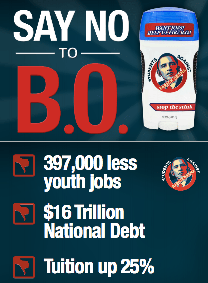 Students target Biden: ‘Stop the stink – Say No to B.O.