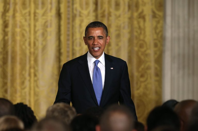 WASHINGTON, DC - SEPTEMBER 18:  U.S. President Barack Obama greets guests during an event to honor the WNBA champion Minnesota Lynx , at the White House on September 18, 2012 in Washington, DC. The Lynx won the 2011 championship after sweeping the Atlanta Dream in three games last October.  (Photo by Mark Wilson/Getty Images)