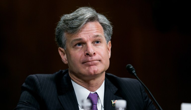 FBI Director Christopher Wray said the evolving nature of terror groups remains a persistent threat to America. (Graeme Jennings/Washington Examiner)