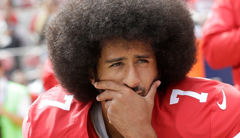 Now Kaepernick is out of work, and King is telling people the Eagles are trying to keep it that way. (AP Photo/Marcio Jose Sanchez)