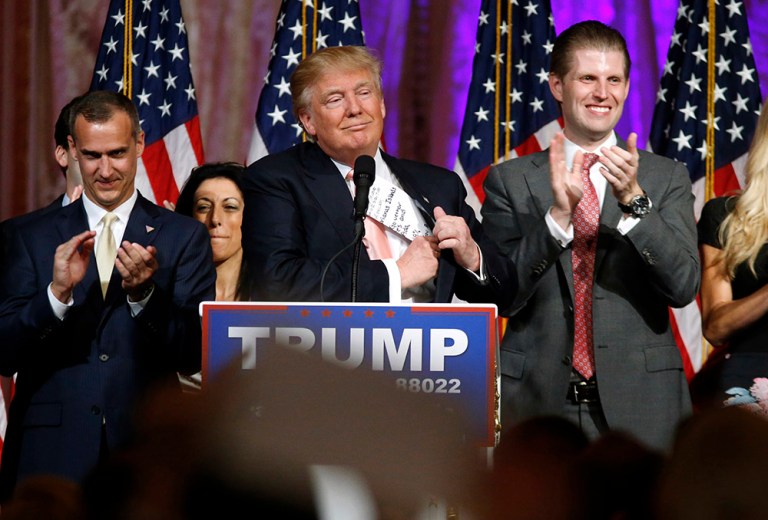 White identity politics mixes very easily with a blood-and-soil conservatism, and Trump is playing to that expertly. (AP Photo/Gerald Herbert)