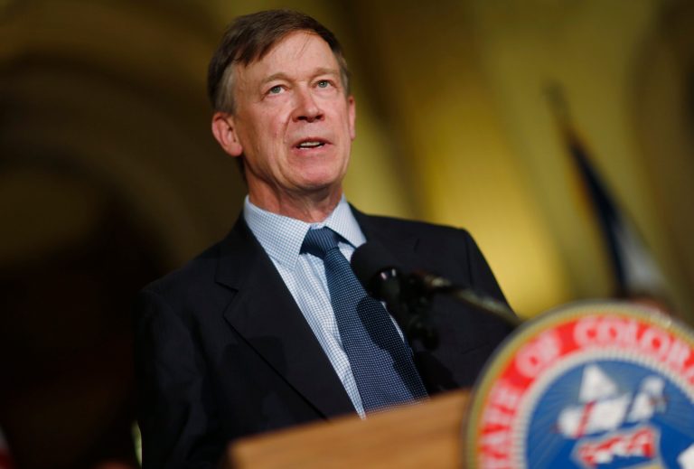Colorado Gov. John Hickenlooper, who won a closely contested re-election fight last year, said the 2016 election is looking 