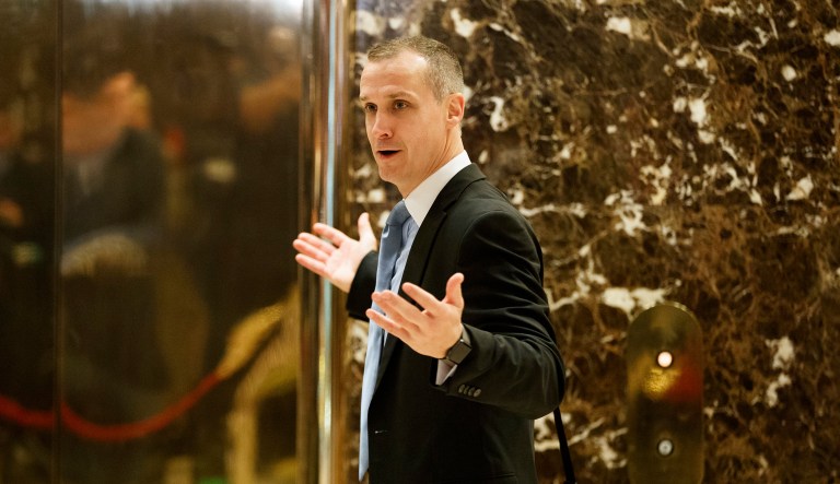 Corey Lewandowski insisted Wednesday that he and his former boss were not aware of a meeting between Donald Trump Jr. and a Russian attorney last June. (AP Photo/Evan Vucci)