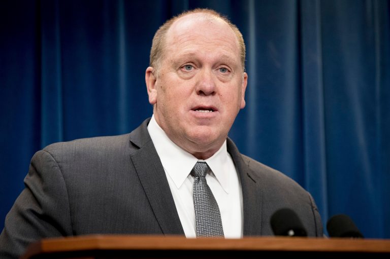 The meeting came two days after a meeting was initially scheduled between Homan and Democratic lawmakers. (AP Photo/Andrew Harnik)