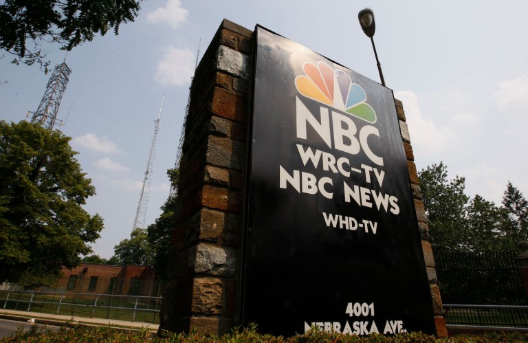 The suspect was taken down by an employee of the network and wounded by the attacker. (AP Photo/Charles Dharapak)