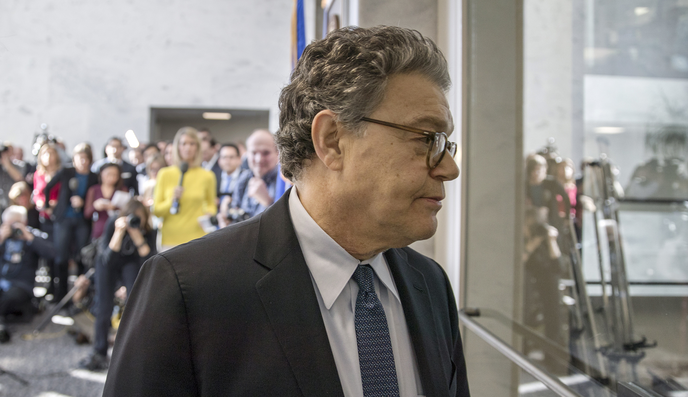 Bill Clinton accusers barge into Al Franken’s office, call on him to resign