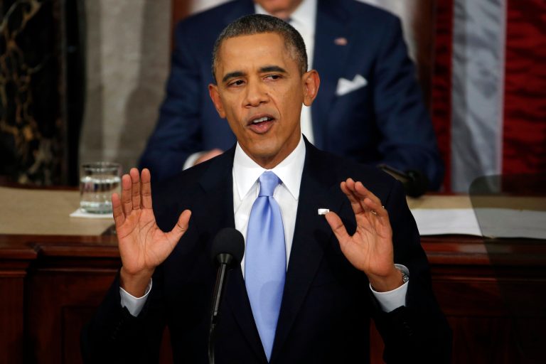 President Obama delivers his State of the Union address on Capitol Hill in Washington on Tuesday. (AP Photo/Charles Dharapak)