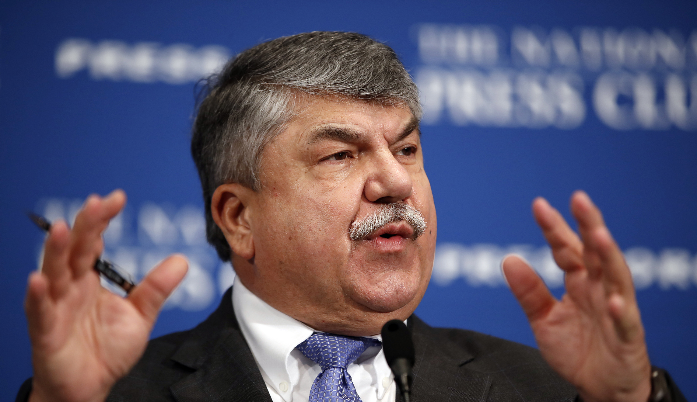 AFL-CIO chief Trumka quits Trump board after press conference