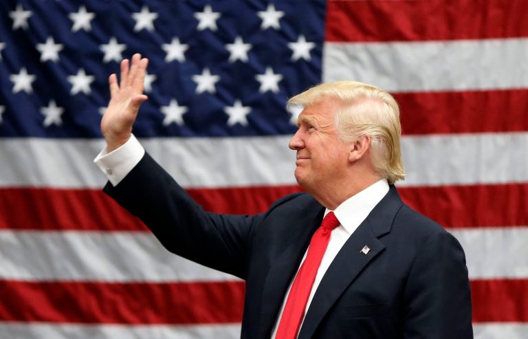 In just a two-way race, Clinton leads 48 percent to 42 percent. But even here, Trump is gaining on her. (AP Photo/Gerald Herbert)