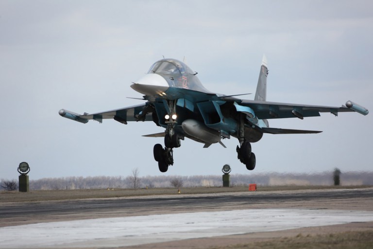 Pentagon sources said Friday that at least two Russian Su-34 