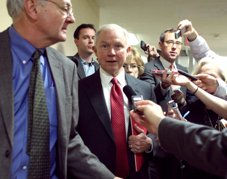 Sen. Jeff Sessions, R-Alabama, says immigration reform focused on American workers can help the GOP. (AP Photo/Lauren Victoria Burke)