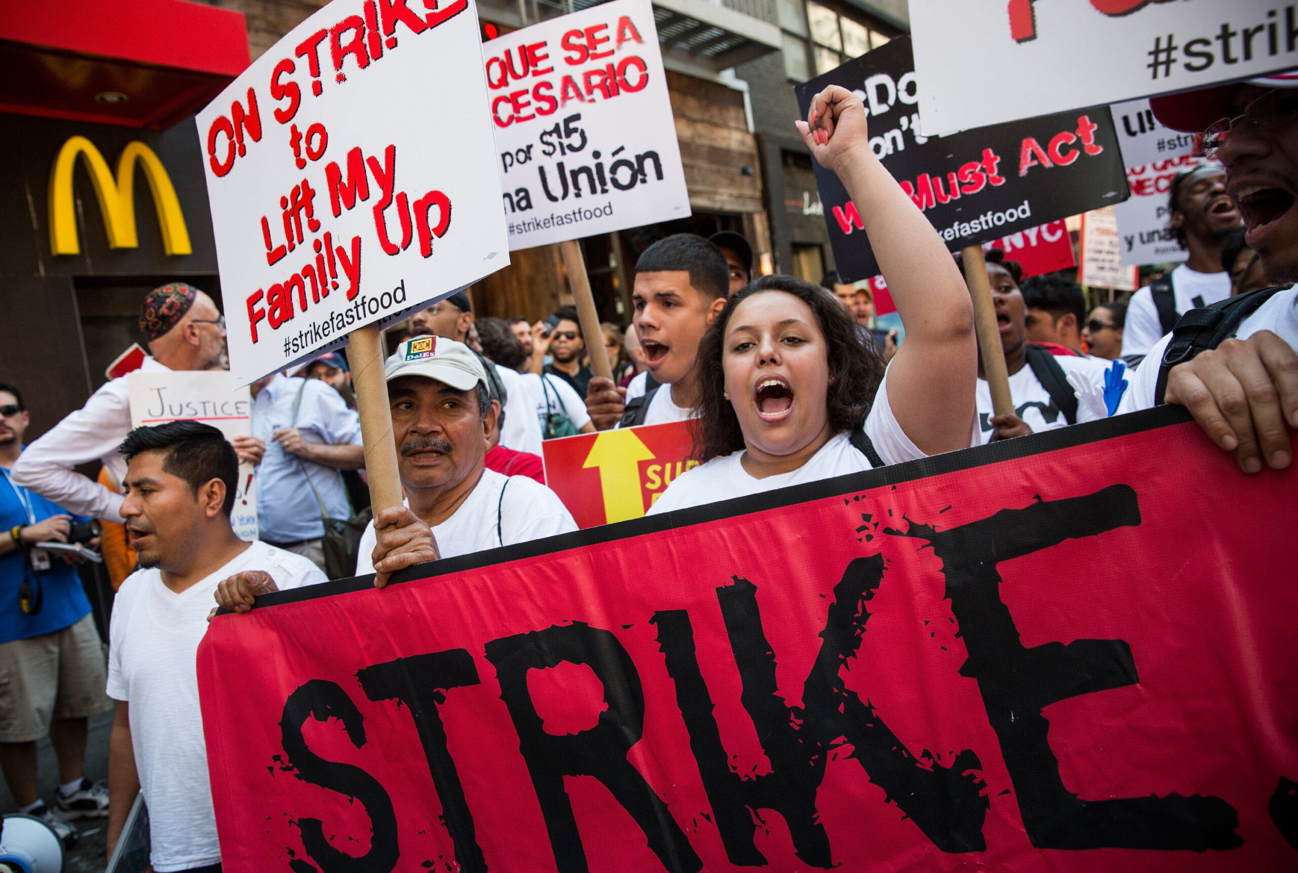 Union-backed ‘Fight for $15’ minimum wage protesters block traffic, prompt arrests