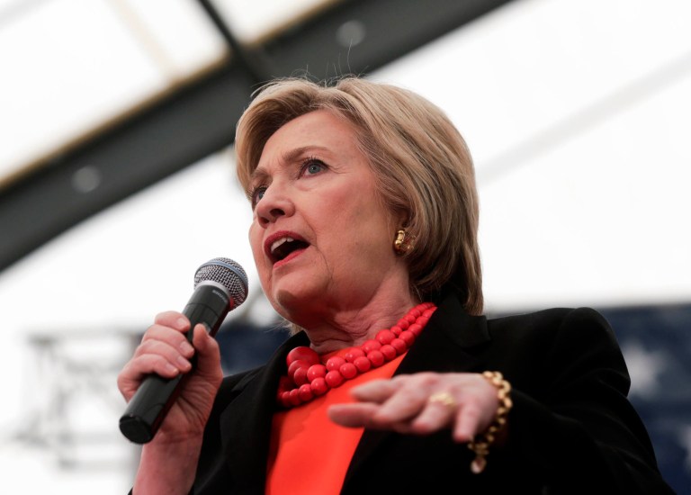 The New York Daily News' front page Tuesday features a picture of Hillary Clinton headlined by the word 