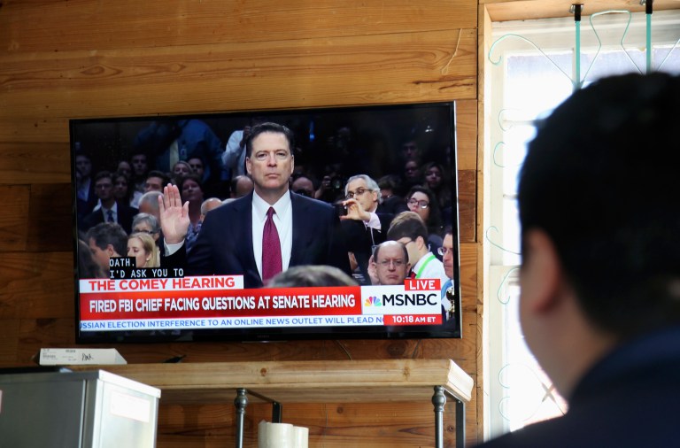 Congressional testimony by former FBI Director James Comey Thursday revealed much of what the media got wrong about President Trump and the Russia investigation. (AP Photo/John L. Mone)