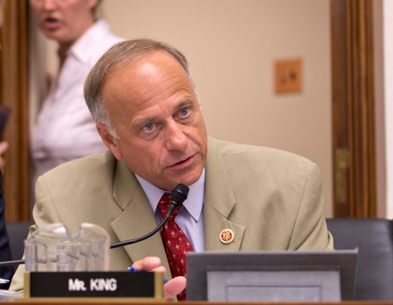 Rep. Steve King, R-Iowa, introduced legislation this week that would give the U.S. Capitol Police authority to enforce federal immigration laws, and they need that authority to counteract illegal immigrants who hold protests in Congress. (AP Photo/J. Scott Applewhite, File)