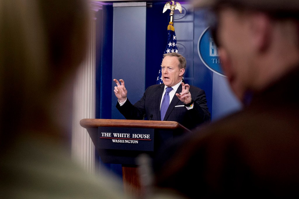 Spicer tries his best Jay Carney impersonation