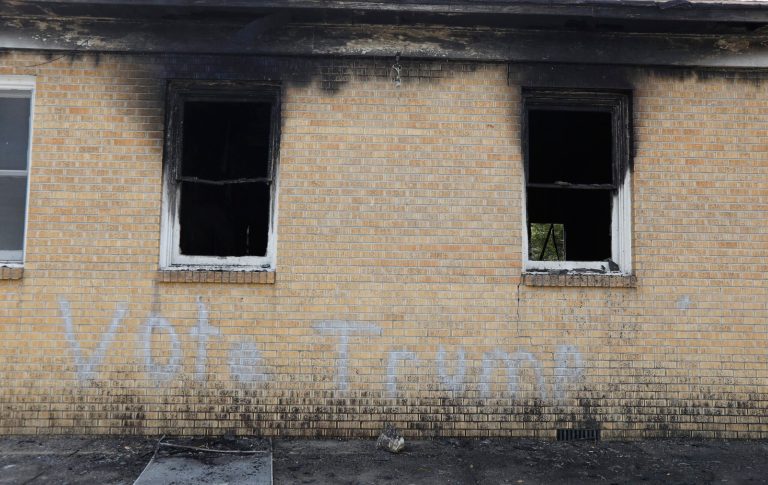 Local law enforcement and federal officials are investigating the burning of an African-American church in western Mississippi on Tuesday night as a potential hate crime, according to multiple reports. (AP Photo/Rogelio V. Solis)