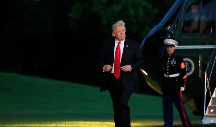 Sarah Sanders declined to elaborate on the president's warning when pressed about the August recess on Monday. (AP Photo/Manuel Balce Ceneta)