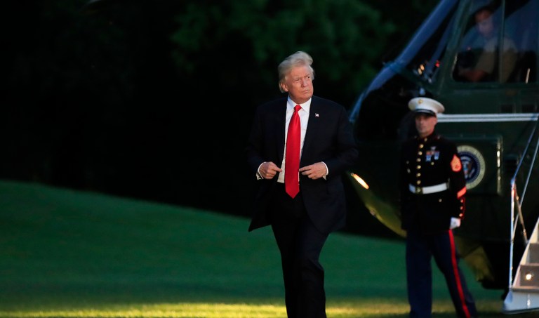 Sarah Sanders declined to elaborate on the president's warning when pressed about the August recess on Monday. (AP Photo/Manuel Balce Ceneta)