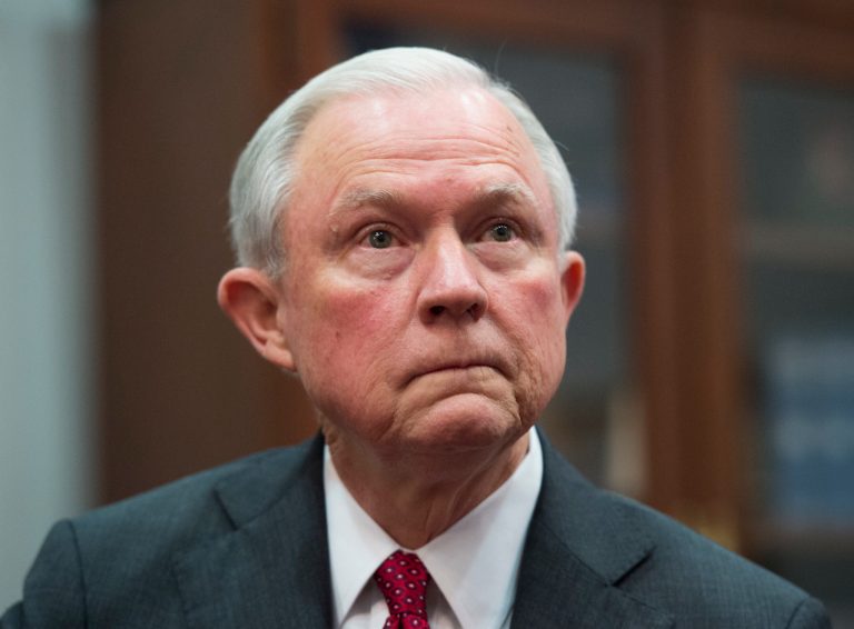 Senate Judiciary Chairman Chuck Grassley on Monday will praise Sen. Jeff Sessions, R-Ala., pictured, as a law-and-order nominee who fits perfectly with President-elect Trump's law and order candidacy. (AP Photo/Molly Riley, File)