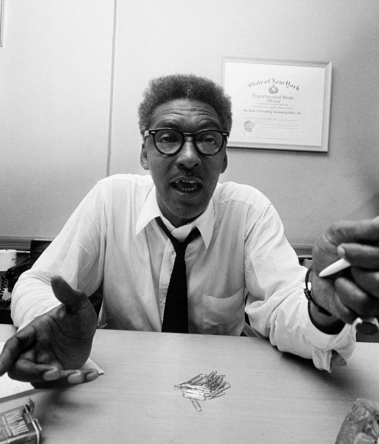   FILE - In this Aug. 1, 1963 black-and-white photo, Bayard Rustin, leader of the 