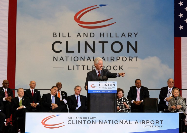 Sen. Jason Rapert, a Republican state lawmaker, is pushing to remove the names of the state's most famous Democrats, Bill and Hillary Clinton, from Little Rock's airport. (Staton Breidenthal/The Arkansas Democrat-Gazette via AP, File)